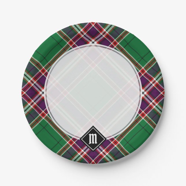 Clan MacFarlane Modern Hunting Tartan Pappteller (Vorderseite)