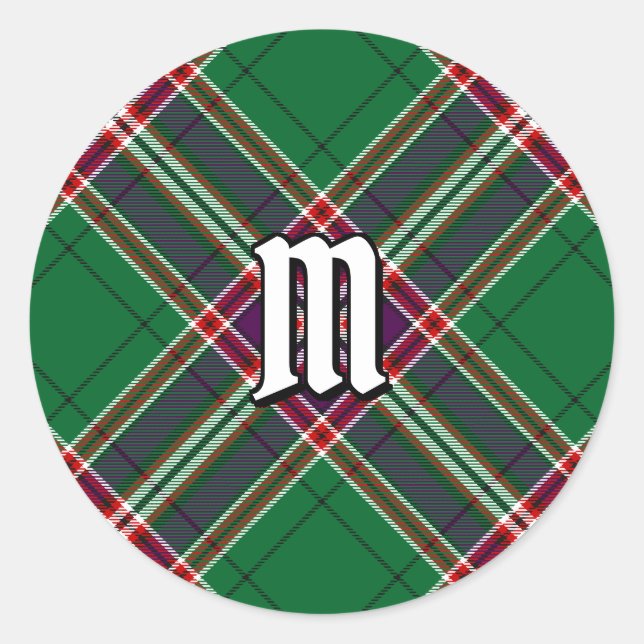 Clan MacFarlane Modern Hunting Tartan Runder Aufkleber (Vorderseite)