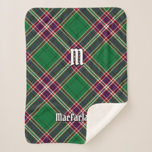 Clan MacFarlane Modern Hunting Tartan Sherpadecke
