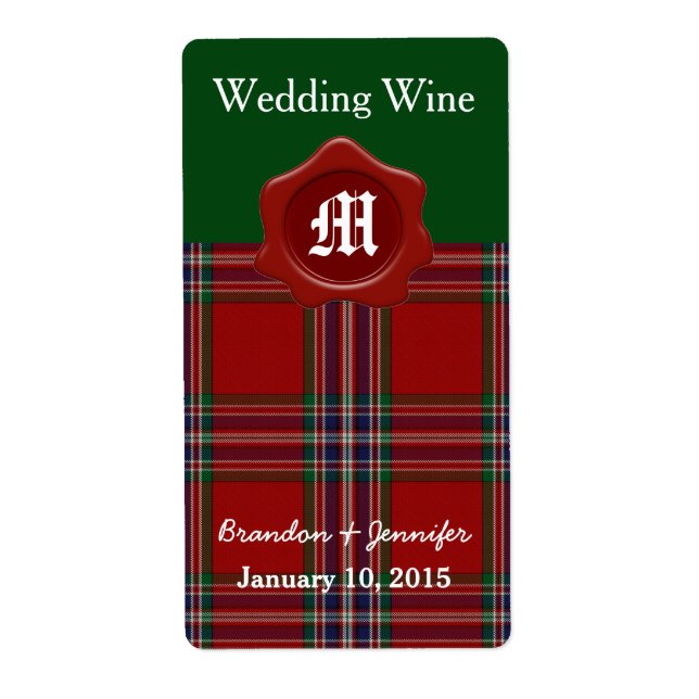 Clan MacFarlane Plaid Mariage Mini Étiquettes de v (Devant)