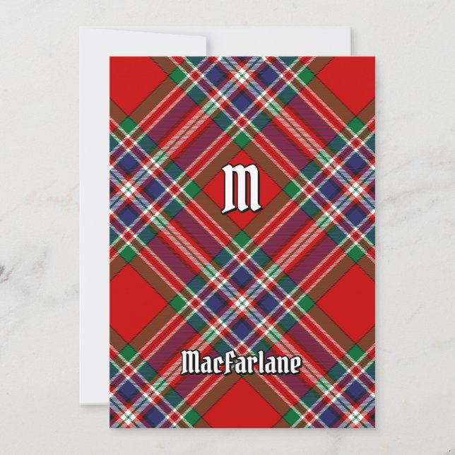 Clan MacFarlane Red Tartan Einladung (Vorderseite)
