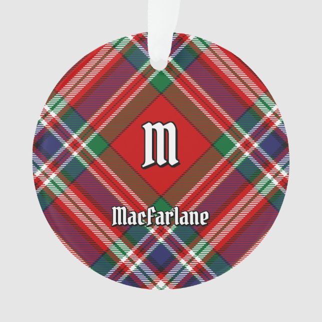 Clan MacFarlane Red Tartan Ornament (Vorderseite)
