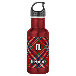 Clan MacFarlane Roter Tartan Edelstahlflasche