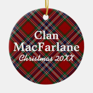 Clan MacFarlane ScottishTartan Keramik Ornament