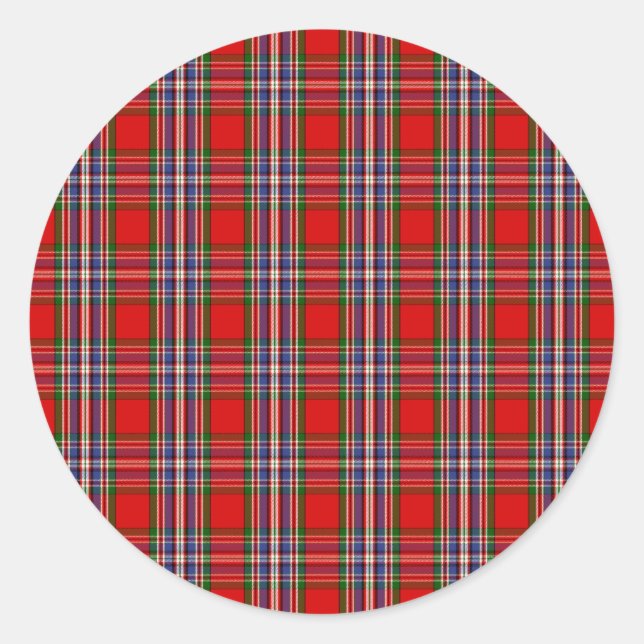 Clan MacFarlane Tartan Runder Aufkleber (Vorderseite)