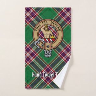 Clan MacFarlane Wappen über Modern Hunting Tartan Badhandtuch Set