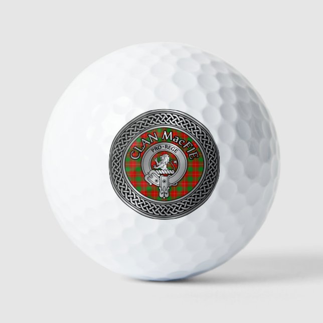 Clan MacFie Wappen & Tartan Knot Golfball (Vorderseite)