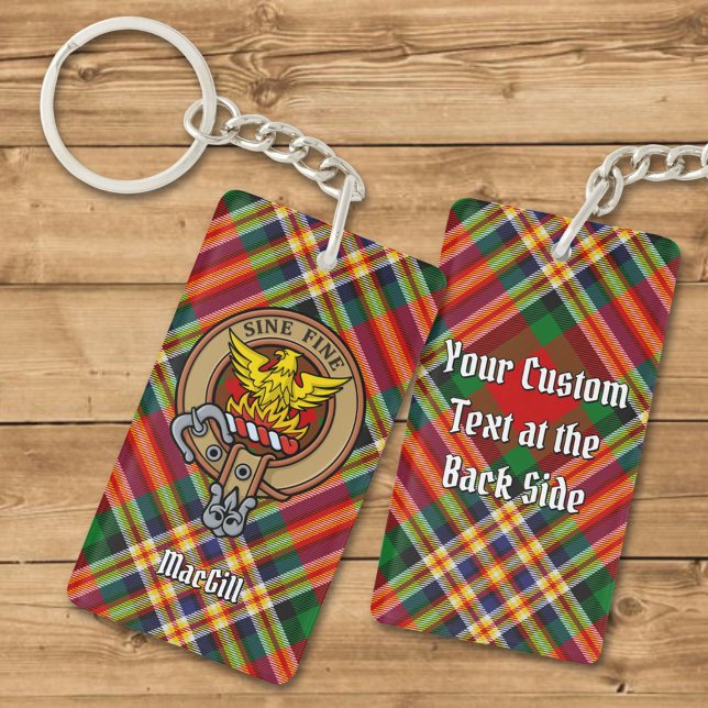 Clan MacGill Crest sur Tartan Porte - clé (Créateur téléchargé)