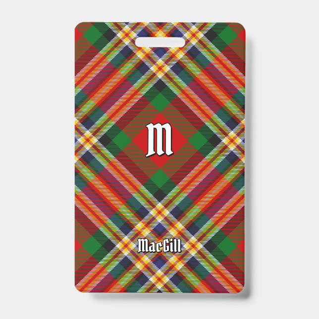 Clan MacGill Tartan Abzeichen Ausweis (Vorderseite)