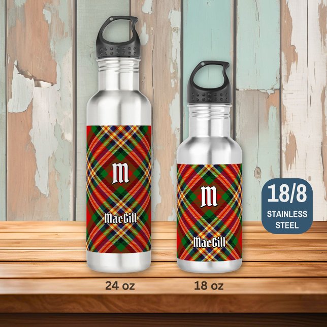 Clan MacGill Tartan Bouteille d'eau en acier inoxy (Créateur téléchargé)