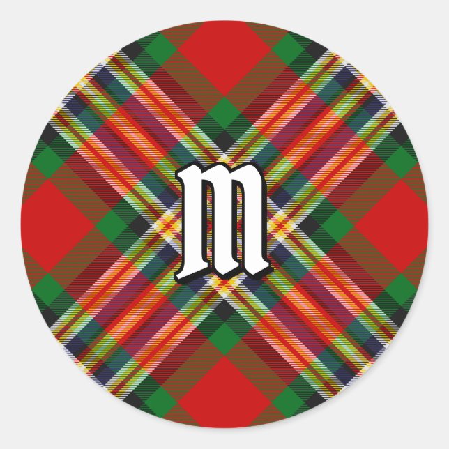 Clan MacGill Tartan Classic Round Sticker (Vorderseite)