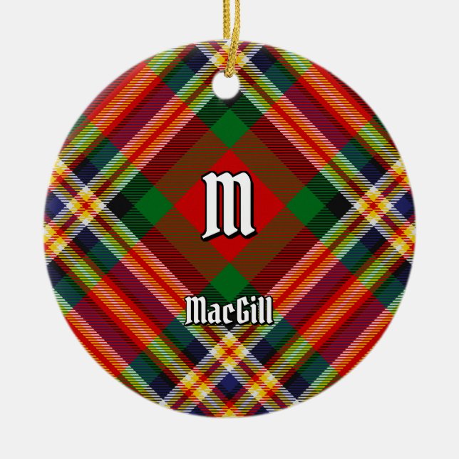 Clan MacGill Tartan Keramik Ornament (Vorne)