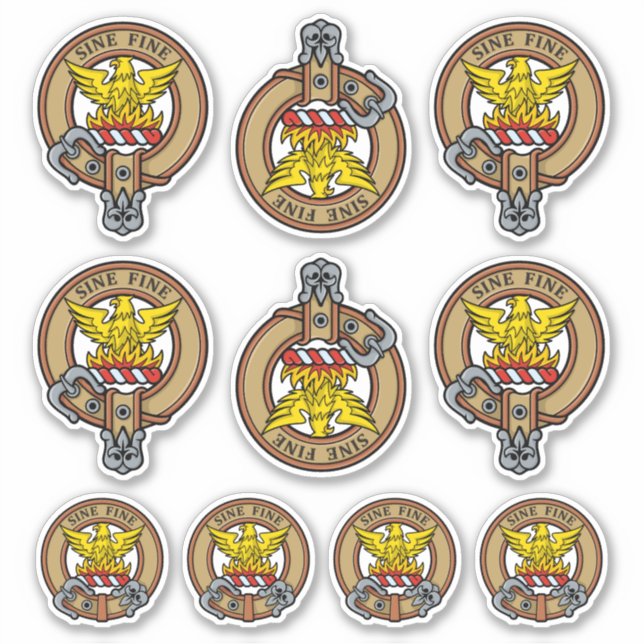 Clan MacGill Wappen Sticker Set (Vorderseite)