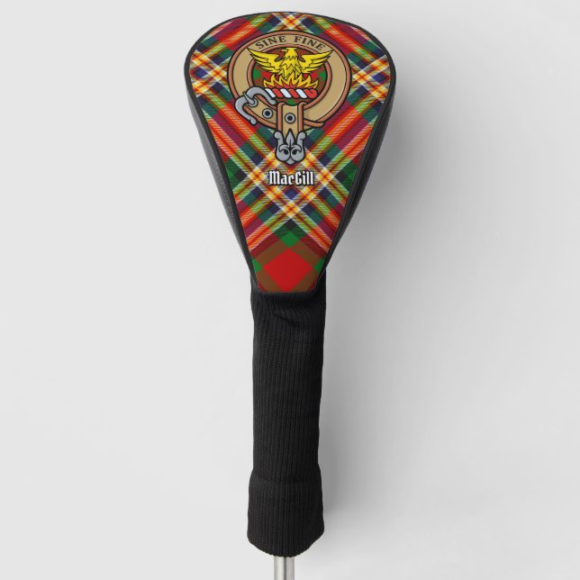 Clan MacGill Wappen über Red Golf Head Cover Golf Headcover (Vorderseite)