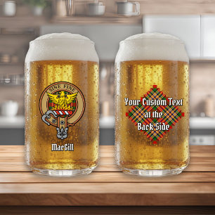 Clan MacGill Wappen über Tartan Dosenglas