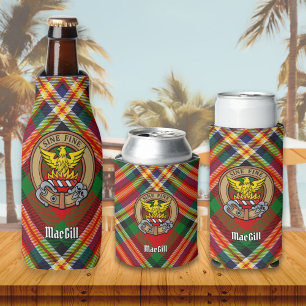 Clan MacGill Wappen über Tartan Flasche Cooler Flaschenkühler