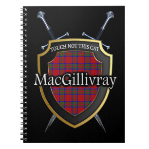 Clan MacGillivray Tartan Shield & Schwerter Notizblock