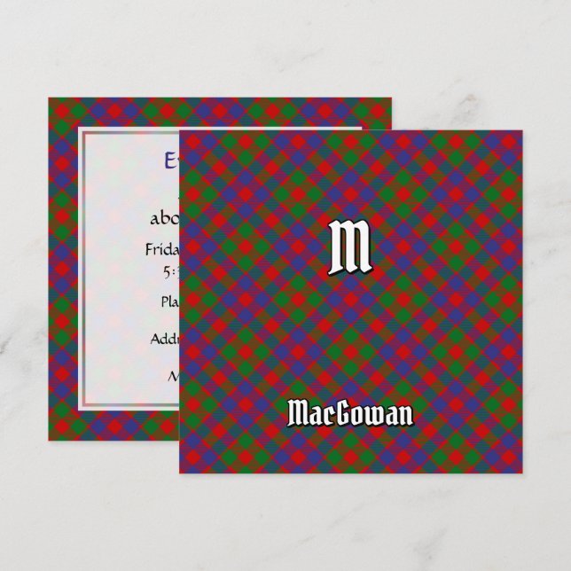 Clan MacGowan Tartan Einladung (Vorne/Hinten)