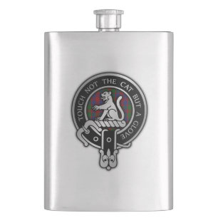 Clan MacGowan Wappen & Tartan Flachmann