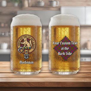 Clan MacGowan Wappen über Tartan Dosenglas