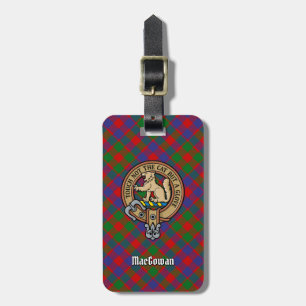 Clan MacGowan Wappen über Tartan Gepäckanhänger