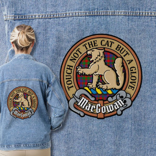 Clan MacGowan Wappen über Tartan Jeansjacke