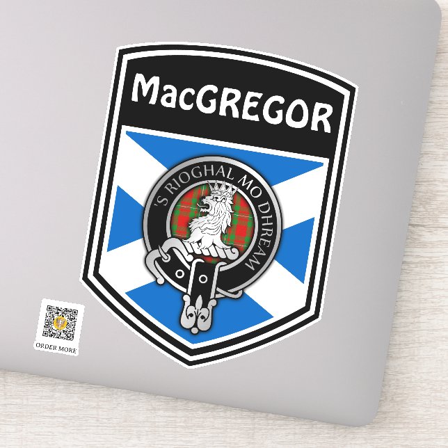 Clan MacGregor (Bearbeiten) Wappen & Tartan Salrei Aufkleber (Detail)