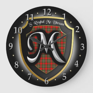 Clan MacGregor Tartan Clock Große Wanduhr
