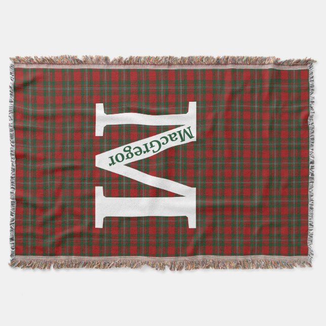 Clan MacGregor Tartan Kariert Custom Decke (Vorderseite)