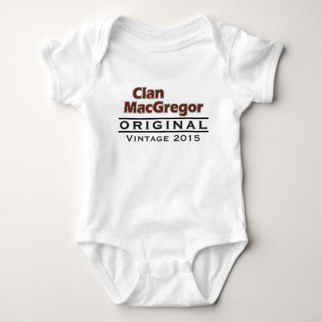 Clan MacGregor Vintag anpassen Baby Strampler (Vorderseite)