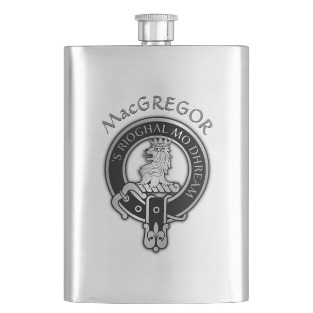 Clan MacGregor Wappen Flask Flachmann (Vorderseite)