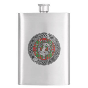 Clan MacGregor Wappen & Tartan Knot Flachmann