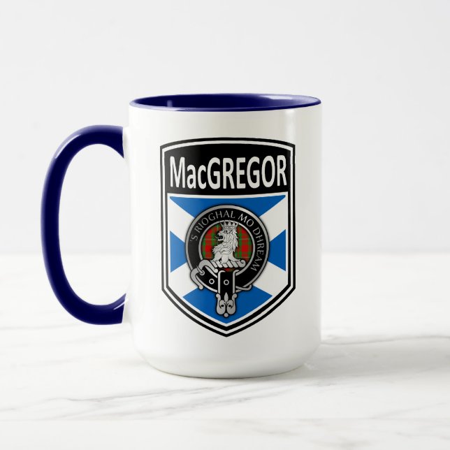 Clan MacGregor Wappen & Tartan Salreifen Tasse (Links)