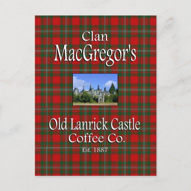 Clan MacGregor's Old Lanrick Castle Coffee Co. Postkarte (Vorderseite)
