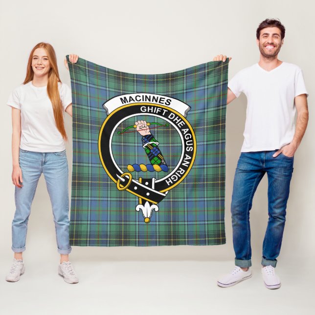 Clan MacInnes Ancient Tartan Kariert Fleecedecke (Beispiel)