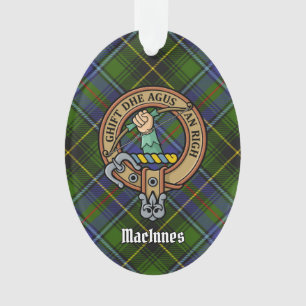 Clan MacInnes Crest sur Tartan