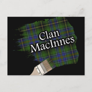 Clan MacInnes Scottish Tartan Paint Brush Postkarte