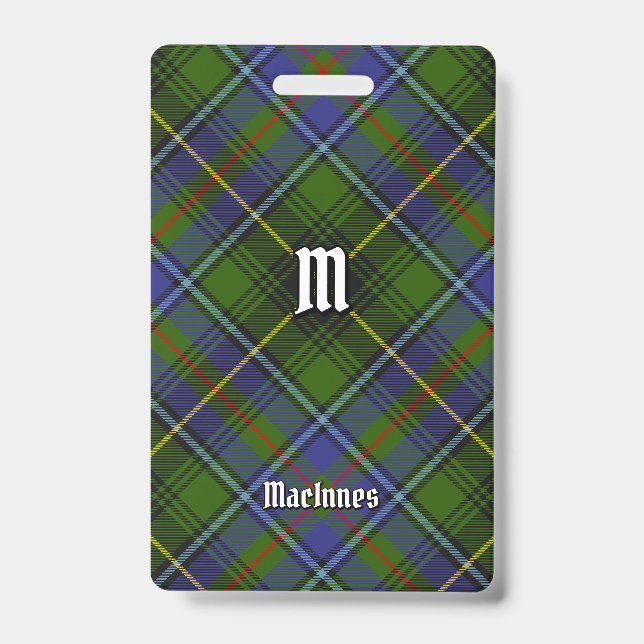 Clan MacInnes Tartan Ausweis (Vorderseite)