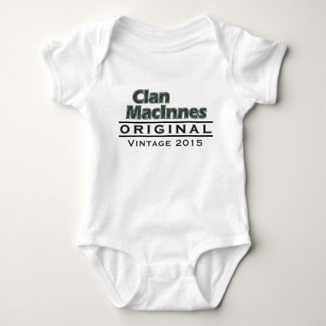Clan MacInnes Vintag anpassen Baby Strampler (Vorderseite)