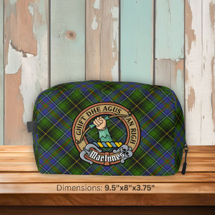 Clan MacInnes-Wappen über Tartan Waschbeutel