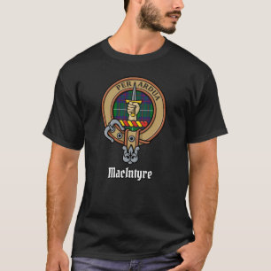 Clan MacIntyre Crest sur T-shirt Tartan