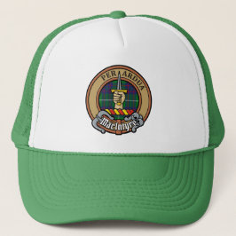 Clan MacIntyre Wappen über Jagd auf Tartan Truckerkappe