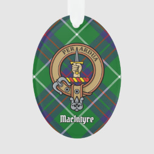 Clan MacIntyre Wappen über Jagd Tartan Ornament