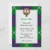 Clan MacIntyre Wappen über Tartan