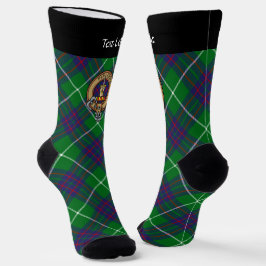 Clan MacIntyre Wappen über Tartan Socks Socken