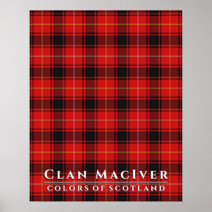 Clan MacIver Farben Schottlands Poster
