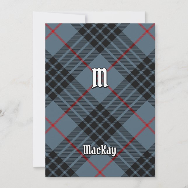 Clan MacKay Blue Tartan Einladung (Vorderseite)