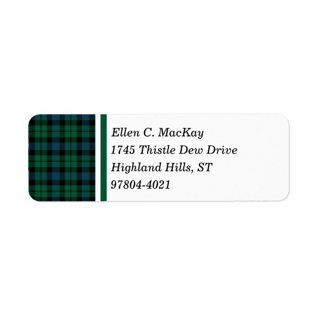 Clan MacKay Green und Blue Scottish Tartan (Vorne)