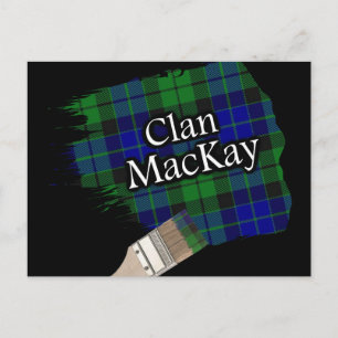 Clan MacKay Schottischer Tartan-Pinsel Postkarte