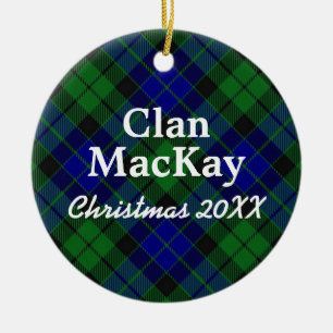 Clan MacKay ScottishTartan Keramik Ornament